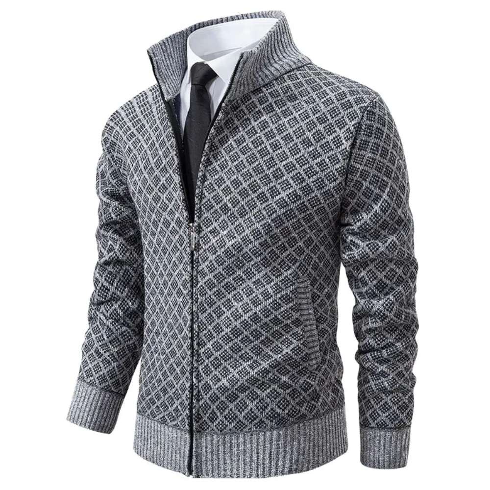 Heren Cardigan Jacquard Stijlvol Comfortabel Materiaal-1
