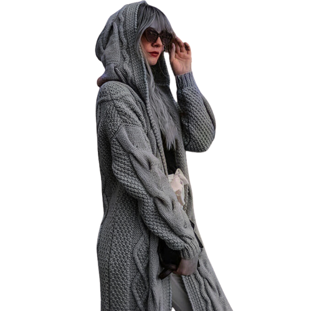 Gebreid Stijl Damesvest met Capuchon