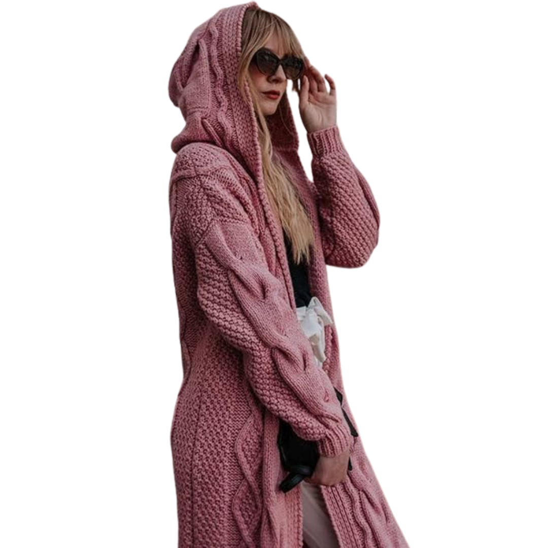 Gebreid Stijl Damesvest met Capuchon