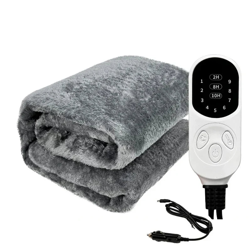 Verwarmde Autodeken 12V Voor Comfortabel Reizen Met 9 Warmte-instellingen 0