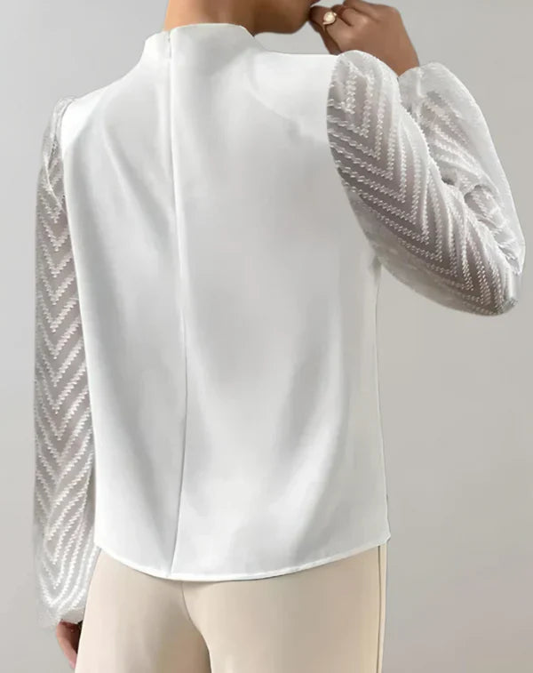 Dames Blouse Elegante Ronde Halslijn Lichte Stof-3