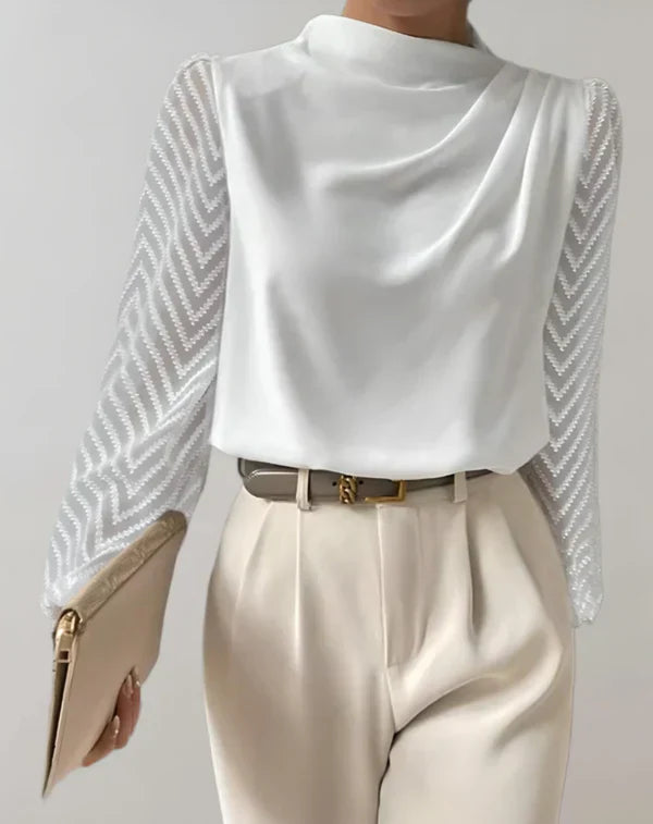 Dames Blouse Elegante Ronde Halslijn Lichte Stof-4