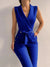 Variant image for Dames Jumpsuit Feestelijk Mouwloos V-hals Polyester-13