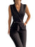Dames Jumpsuit Feestelijk Mouwloos V-hals Polyester-2