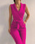 Variant image for Dames Jumpsuit Feestelijk Mouwloos V-hals Polyester-9