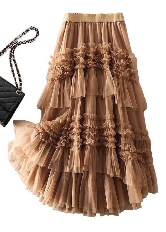 Vrouwen Asymmetrische Gelaagde Tulle Rok 0