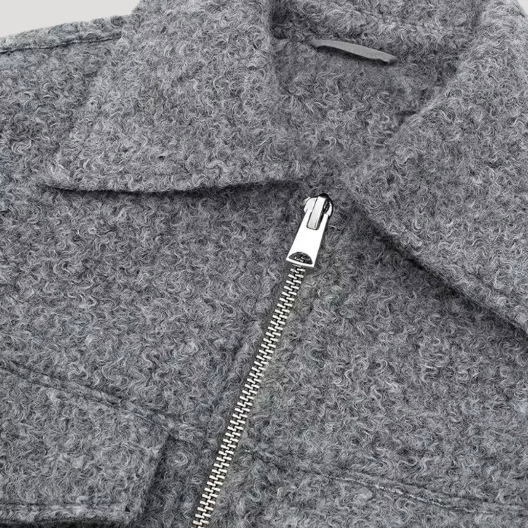 Vrouwen Bijgesneden Jasje Met Gestructureerd Ontwerp 5