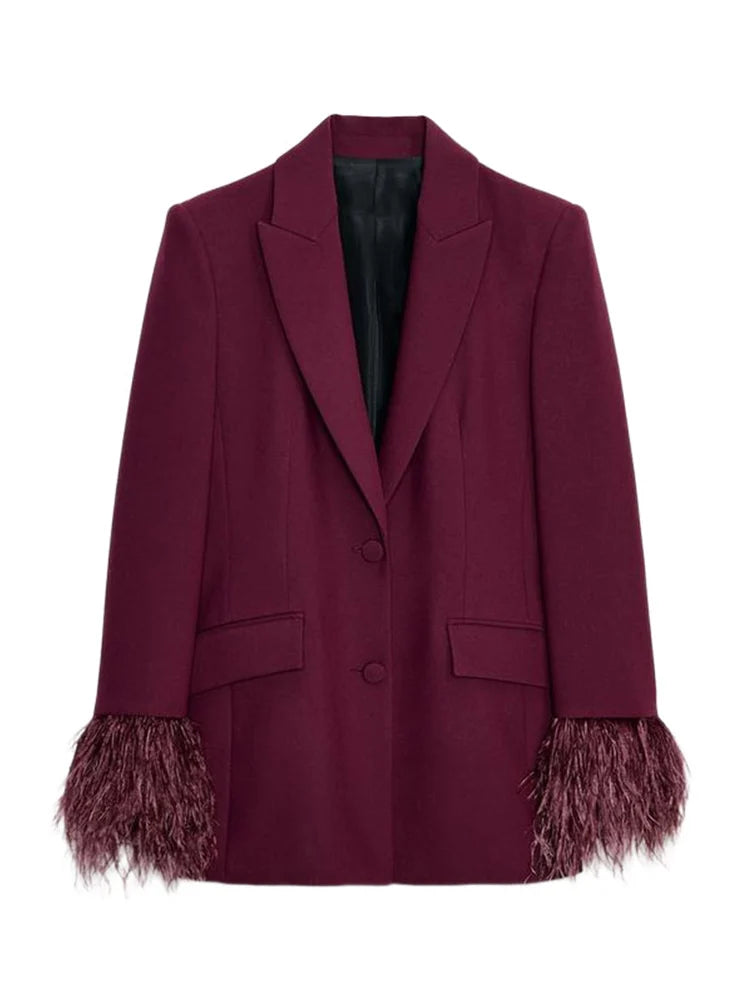 Vrouwen Blazer en Broek Set met Revers 5