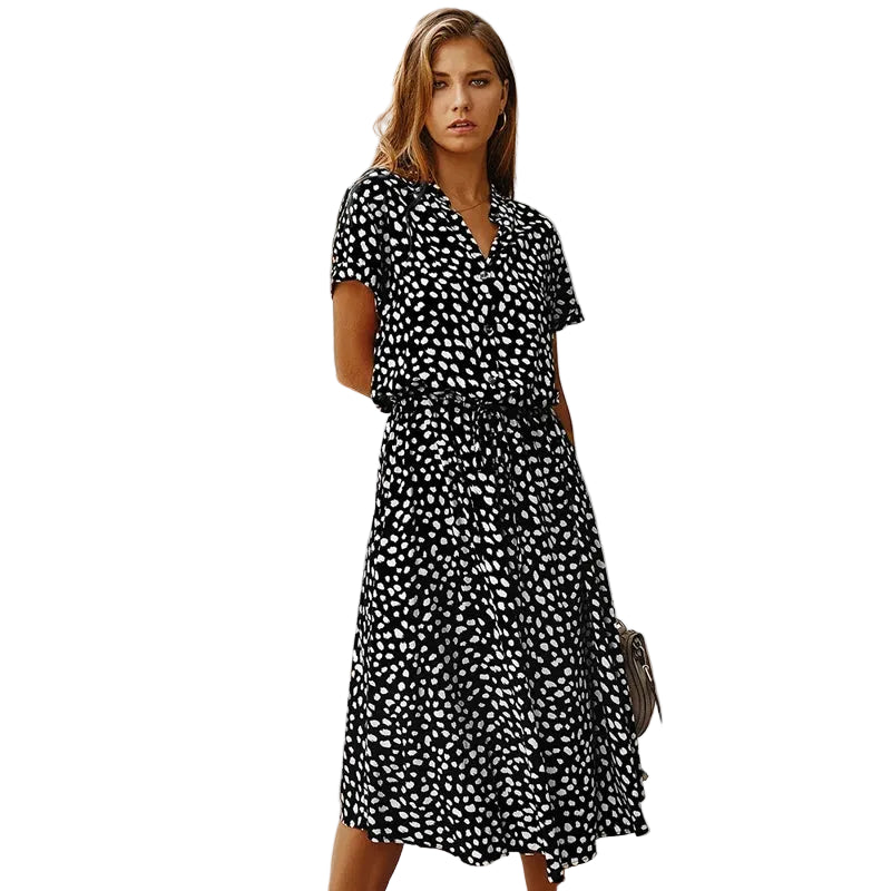 Vrouwen Boho Lange Jurk met Bloemenprint 1