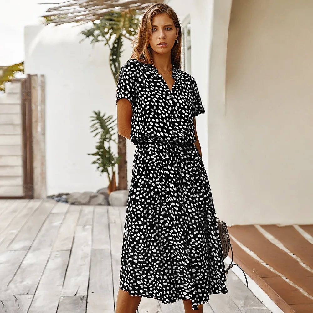 Vrouwen Boho Lange Jurk met Bloemenprint 7