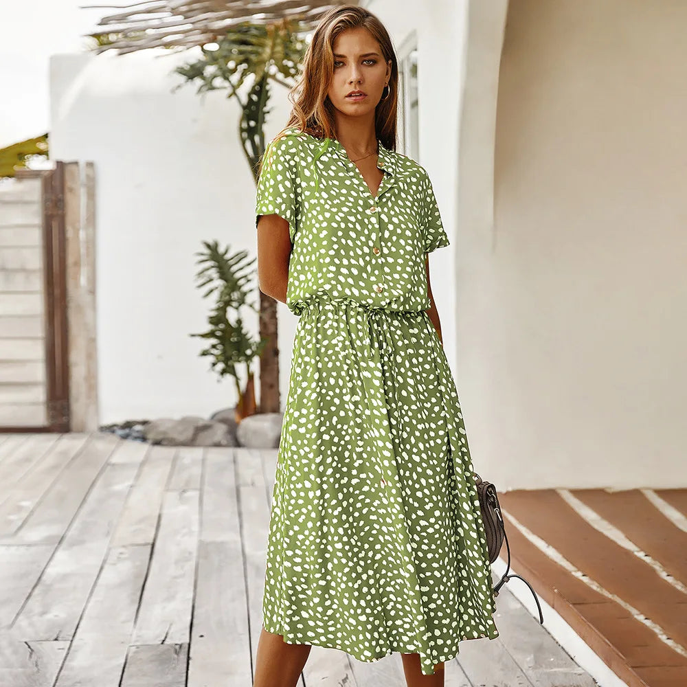 Vrouwen Boho Lange Jurk met Bloemenprint 9