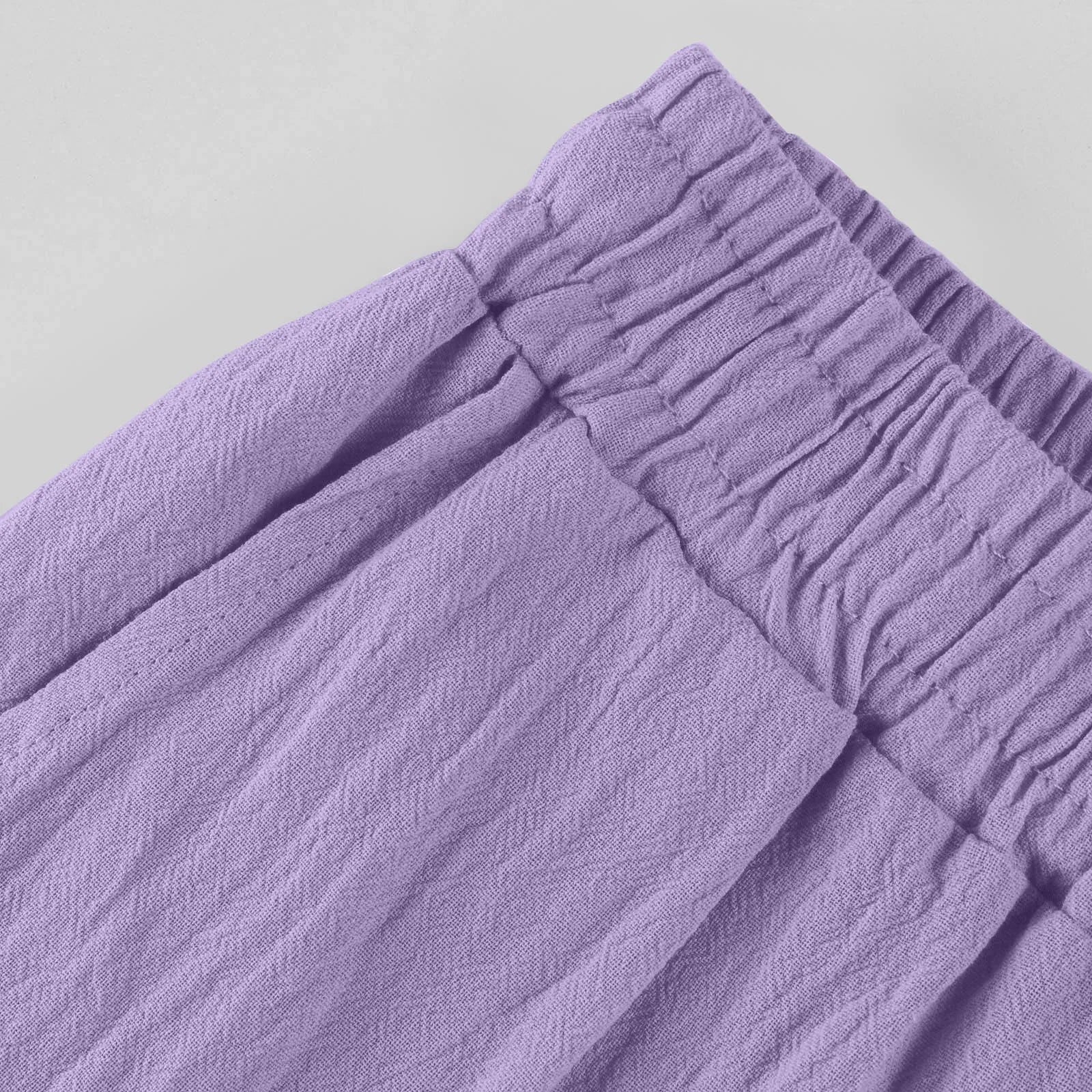 Vrouwen Brede Pantalon Losse Pasvorm Katoen en Linnen 5