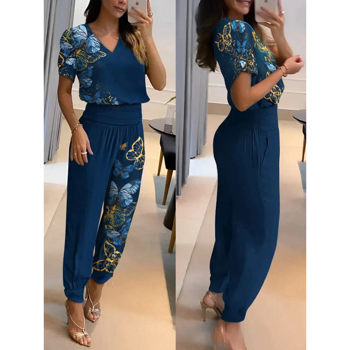 Vrouwen Casual Set Top en Broek 6