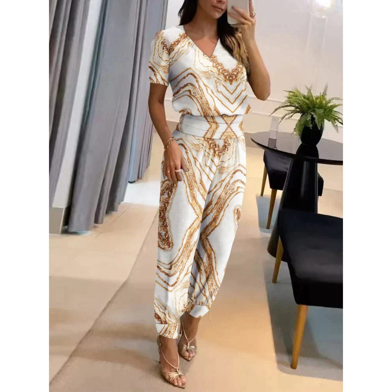 Vrouwen Casual Set Top en Broek 8
