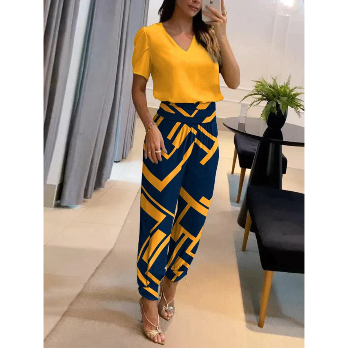 Vrouwen Casual Set Top en Broek 9