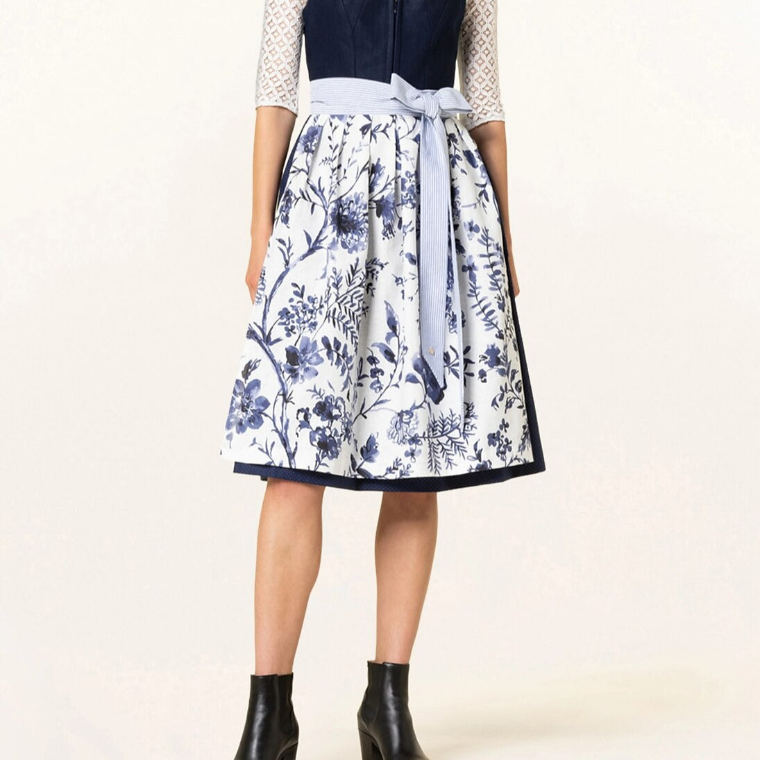 Vrouwen Dirndl Jurk Mouwloos met Schürze voor Oktoberfest en Feestelijke Gelegenheden 3