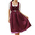 Vrouwen Dirndlkleid met Schürze Lila Gelaagd Hoogwaardige Stoffen 0