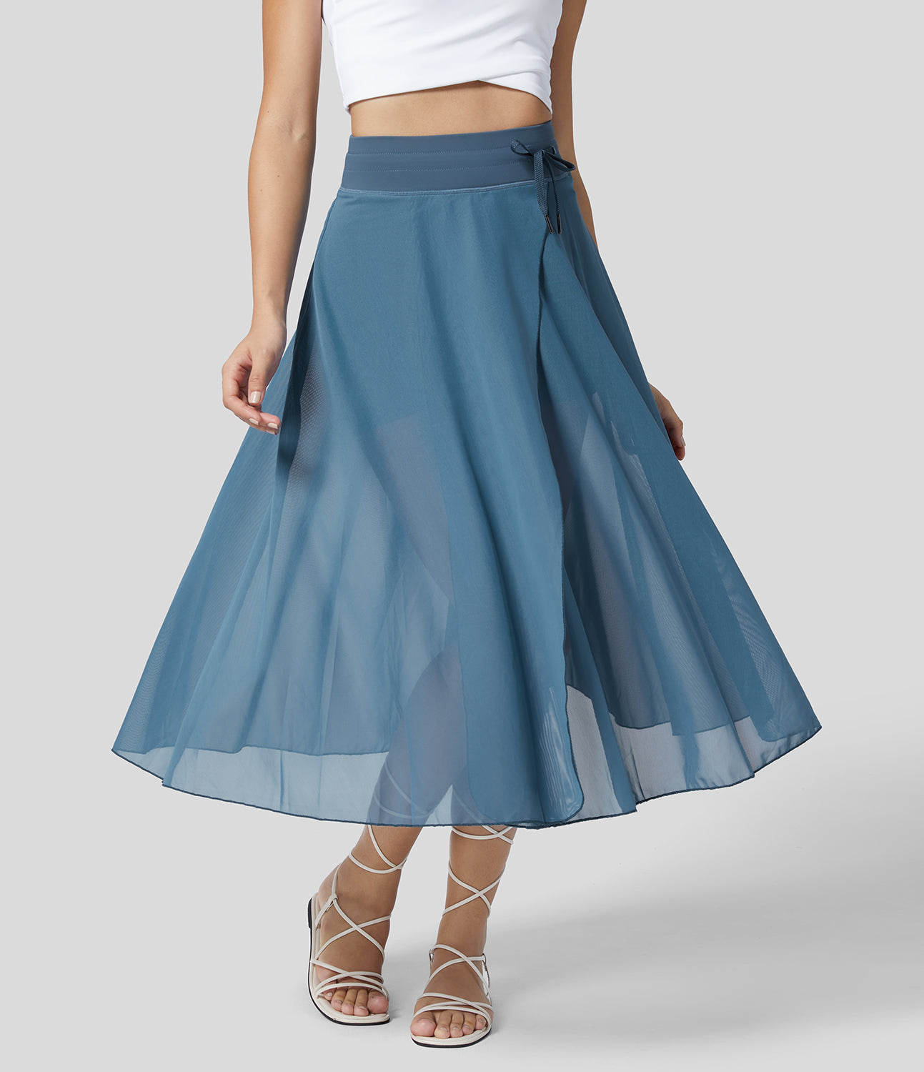 Vrouwen Hoge Taille 2-in-1 Rok Elegante Stijl 14