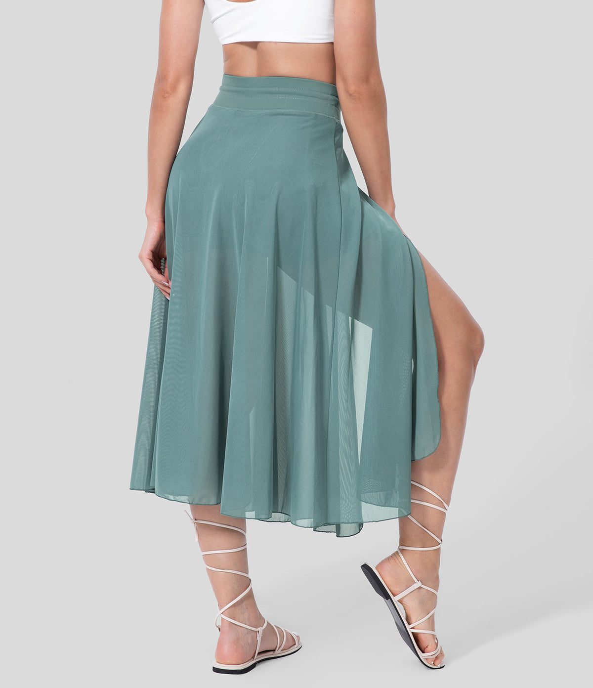 Vrouwen Hoge Taille 2-in-1 Rok Elegante Stijl 2