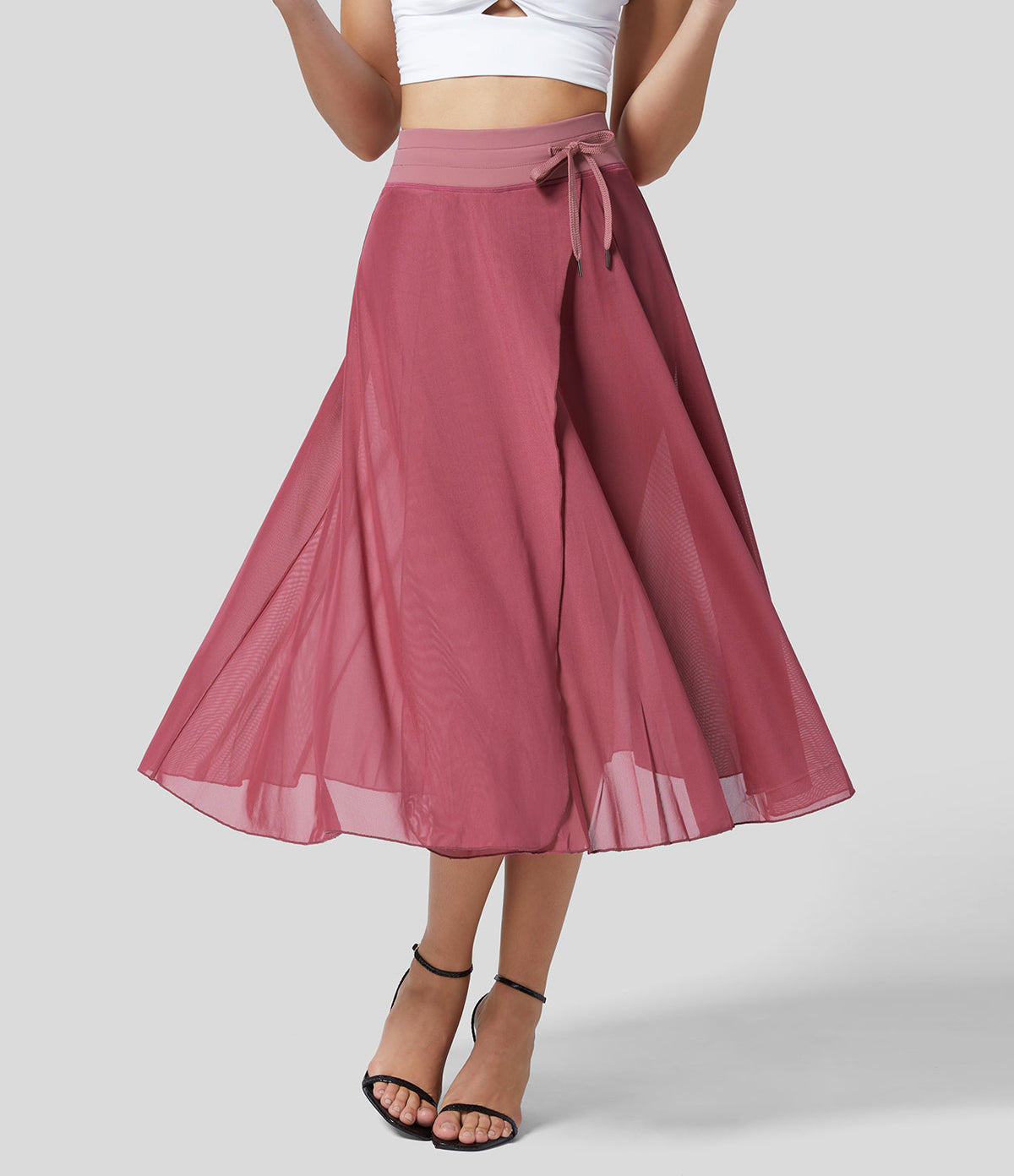 Vrouwen Hoge Taille 2-in-1 Rok Elegante Stijl 6
