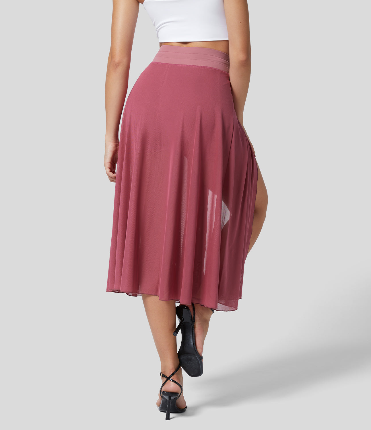 Vrouwen Hoge Taille 2-in-1 Rok Elegante Stijl 7
