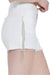Vrouwen Hoge Taille Shorts met Strass Franje Wit 0