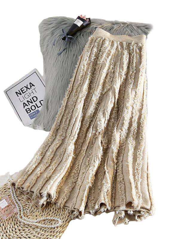 Vrouwen Katoenen Rok met Franjes en Elastische Taille 0