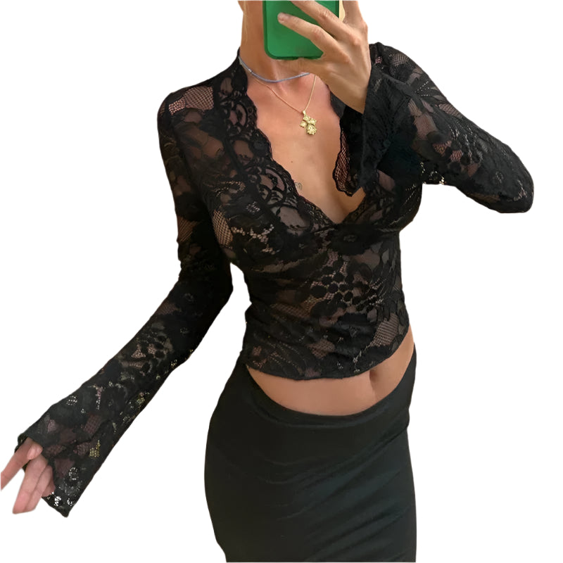 Vrouwen Lace Top Elegante Chic 0