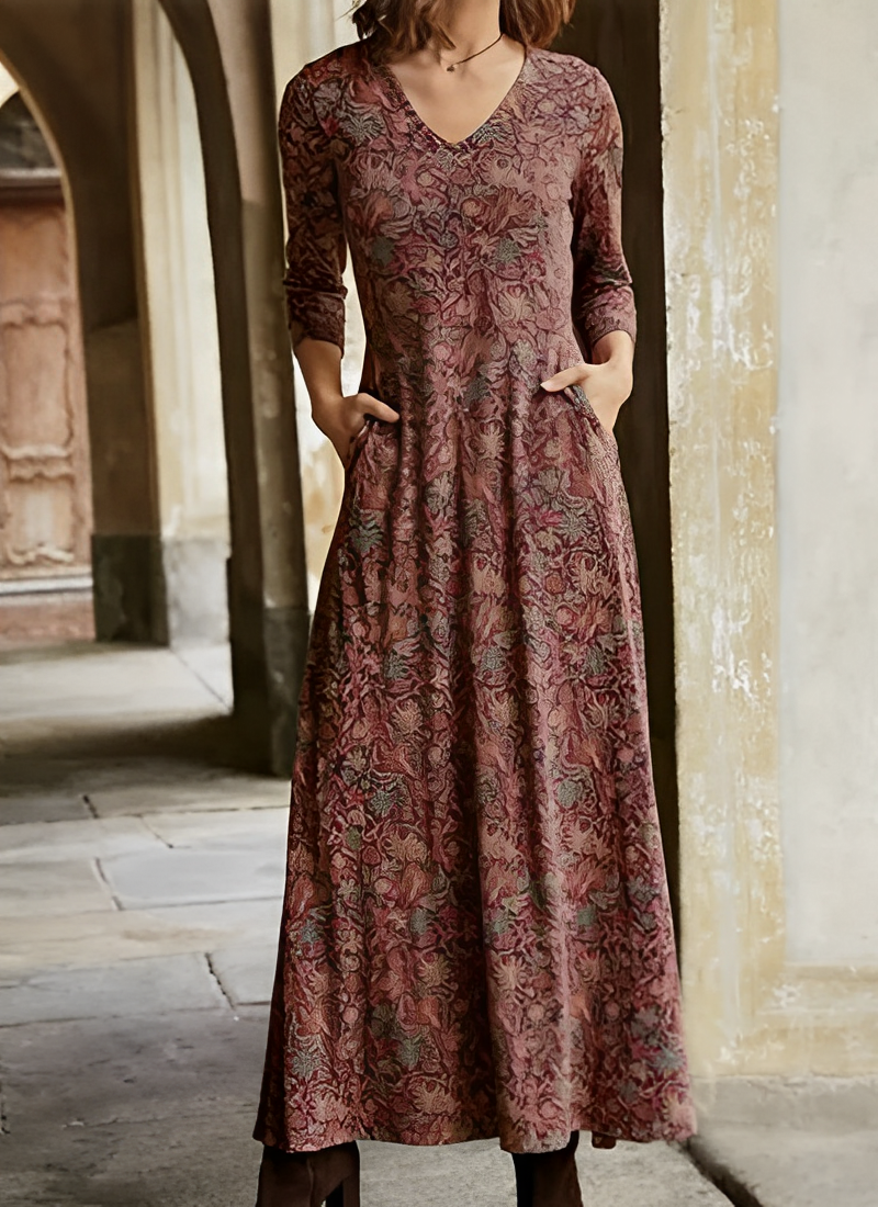 Vrouwen Lange Jurk Retro Stijl 2
