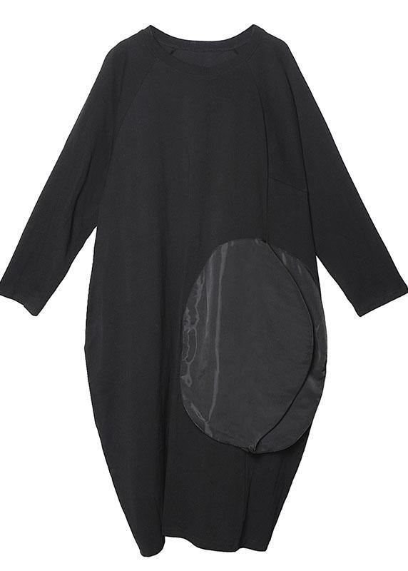 Vrouwen Lichte Linnen Katoenen Jurk met O-Hals en Zakken 4