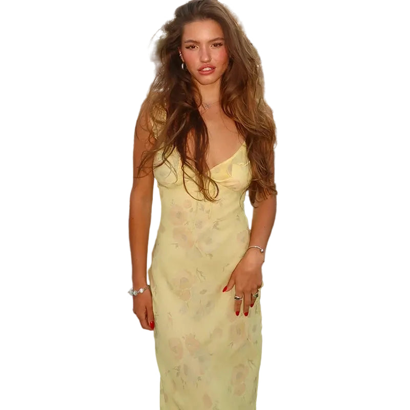 Vrouwen Maxi Jurk Bloemenprint 0
