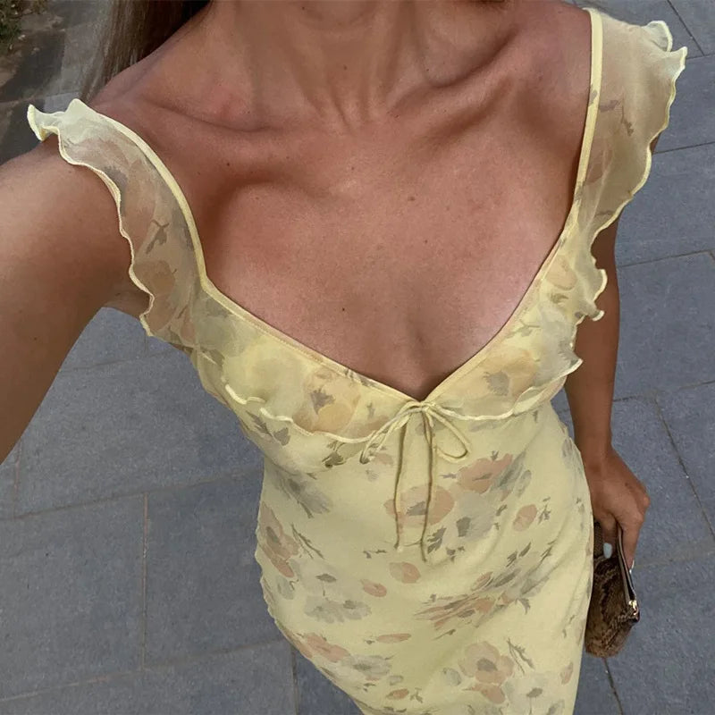 Vrouwen Maxi Jurk Bloemenprint 1