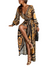 Vrouwen Maxi Jurk Bohemian Stijl Met Hoge Splits 0