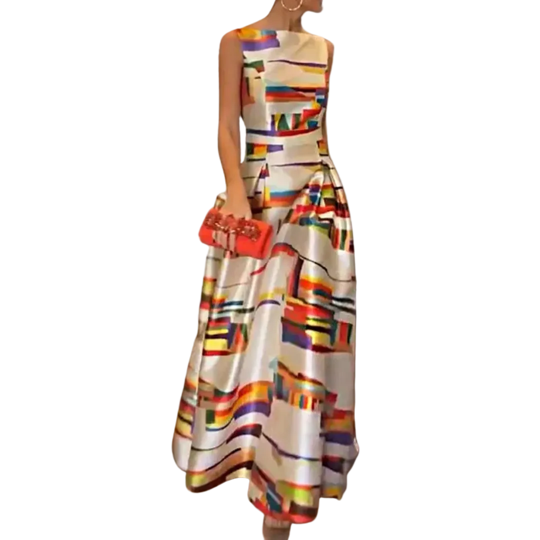 Vrouwen Maxi Jurk Geometrische Print 0