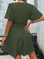 Vrouwen Maxi Jurk Geraffineerde Taille V-Ausschnitt 3