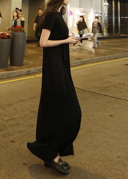 Vrouwen Maxi Jurk Katoenen Tuniek met Zakken 2