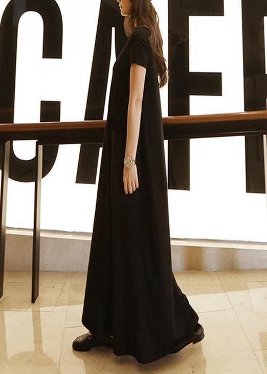 Vrouwen Maxi Jurk Katoenen Tuniek met Zakken 3