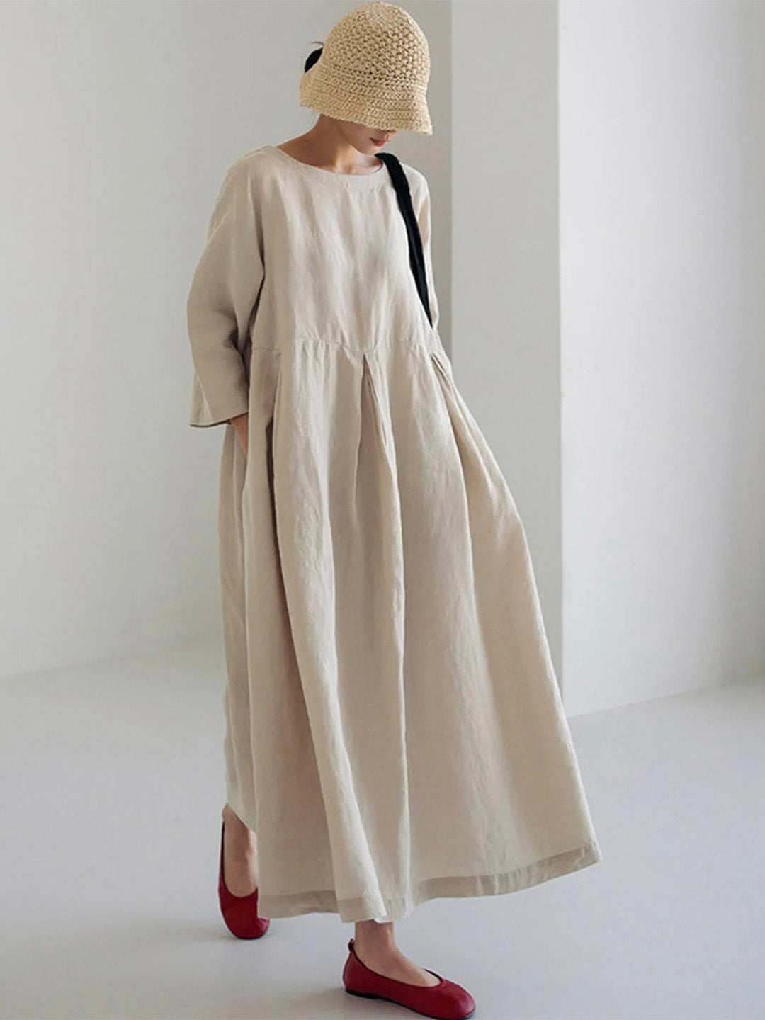 Vrouwen Maxi Jurk Met Zakken 0