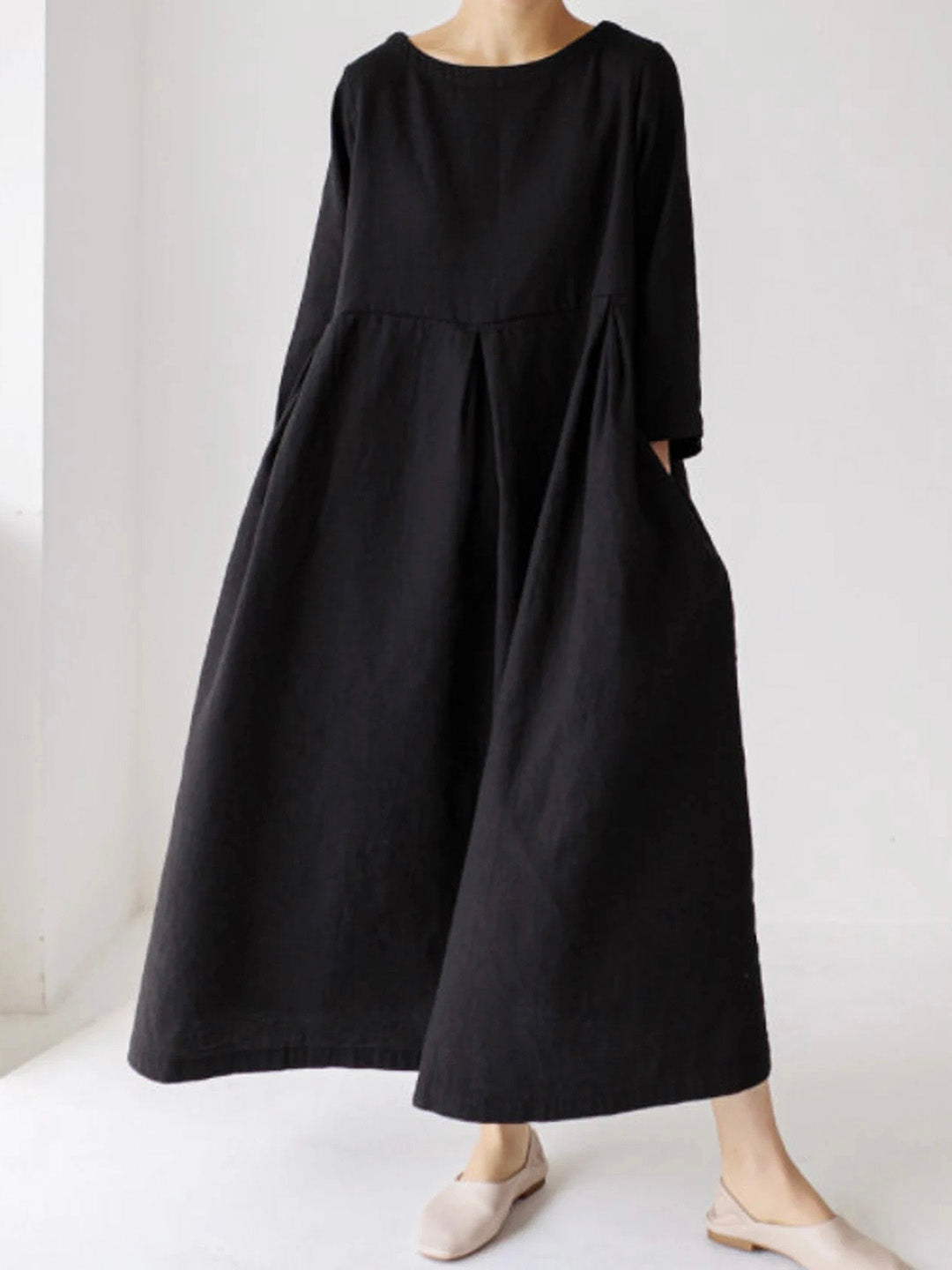Vrouwen Maxi Jurk Met Zakken 11