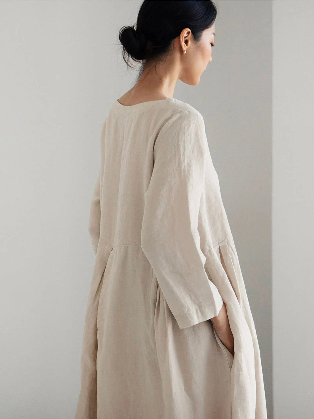 Vrouwen Maxi Jurk Met Zakken 5