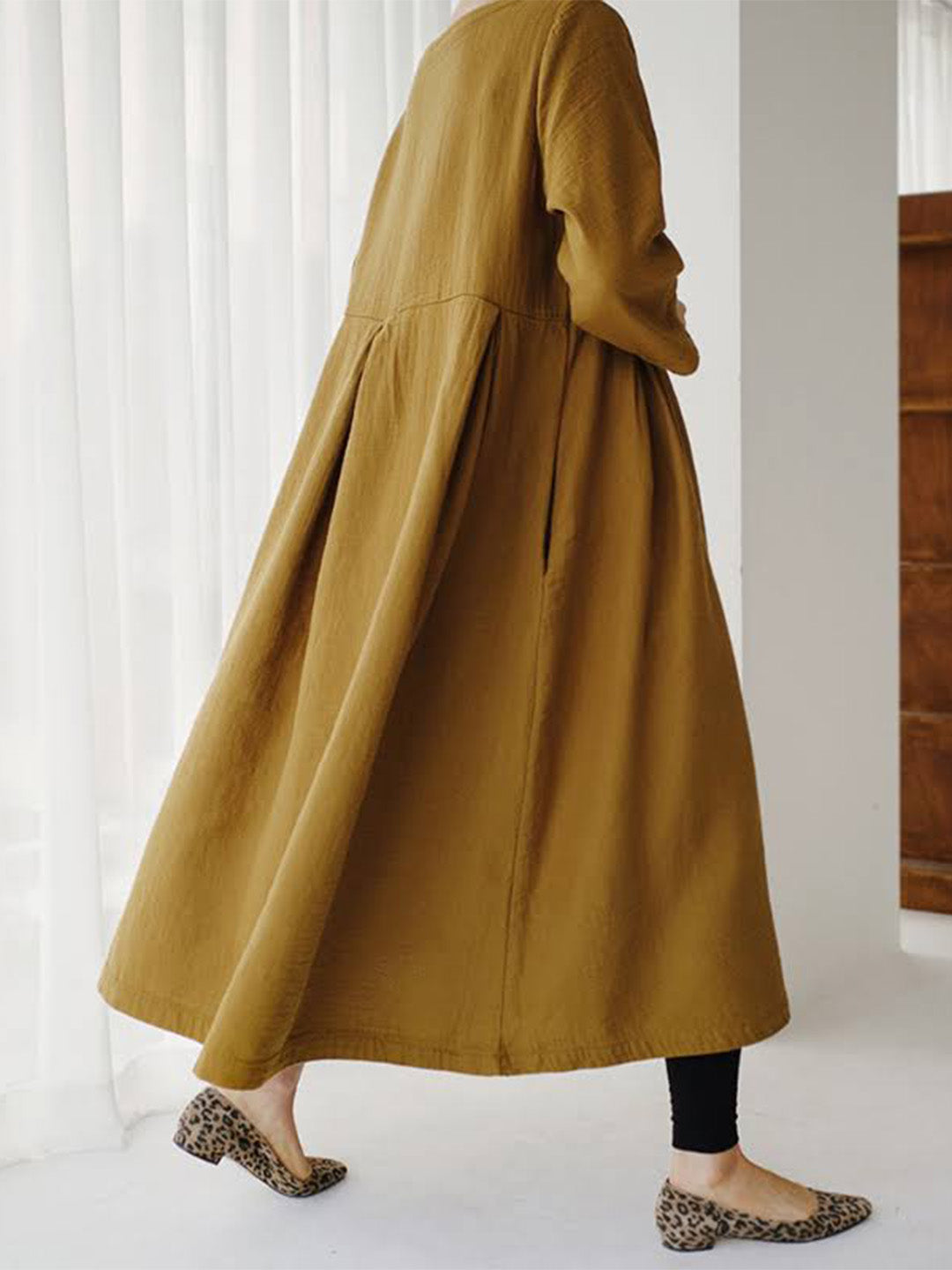 Vrouwen Maxi Jurk Met Zakken 8