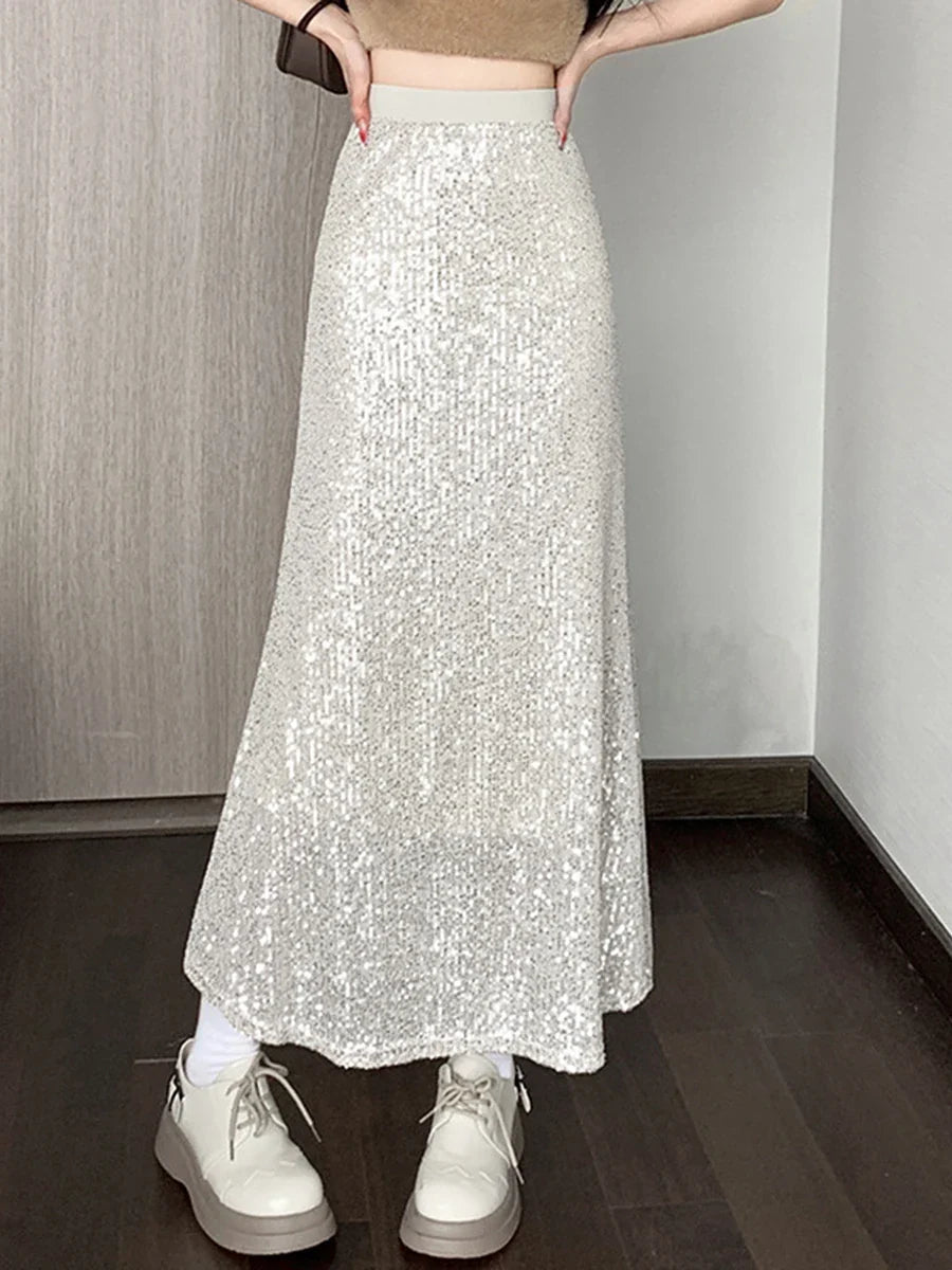 Vrouwen Maxi Rok Met Pailletten 2