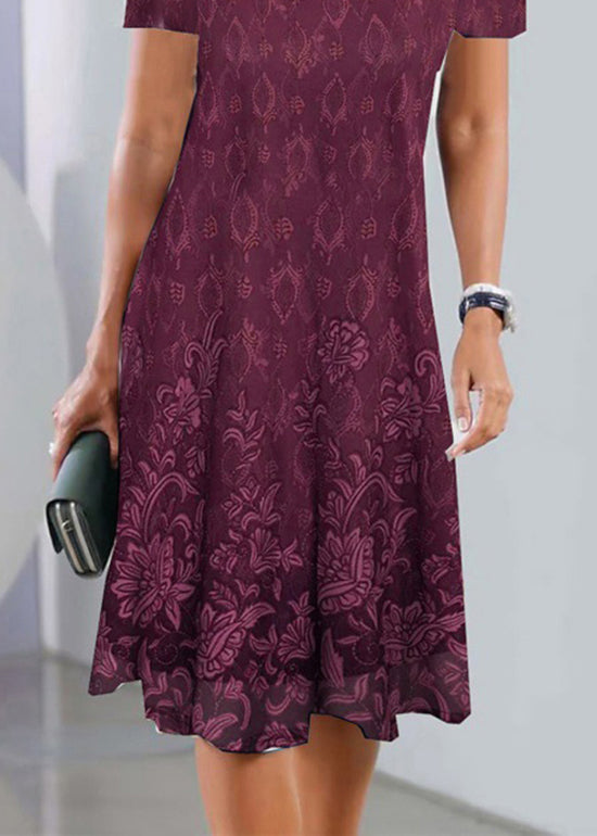 Vrouwen Mid-Jurk met V-hals en Kanten Details 3