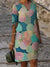 Vrouwen Midi-Jurk Bloemige Print Casual Stijl 6