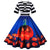 Vrouwen Midi Kostuum Jurk Retro met Kürbismotief Hoogwaardige Stof 1
