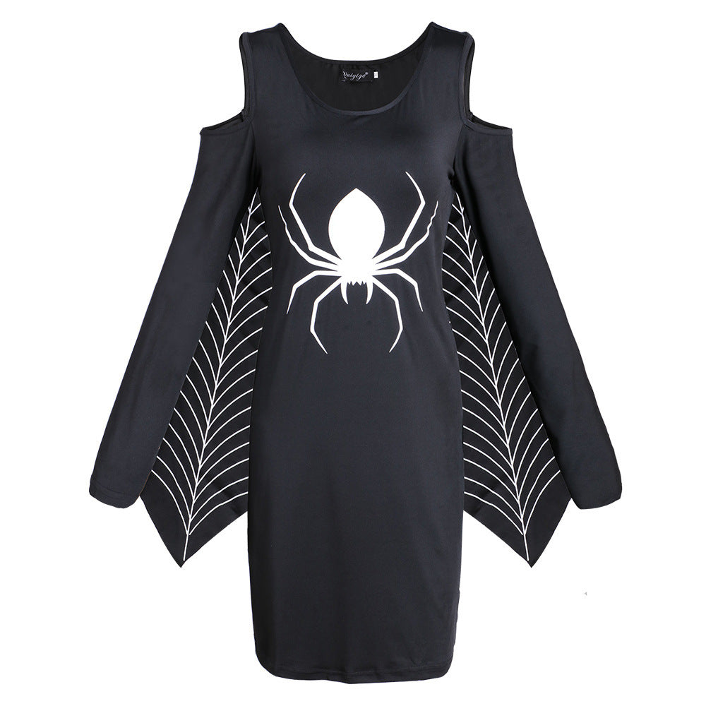 Vrouwen Mini Kostuum Gothic Spider Halloween 0
