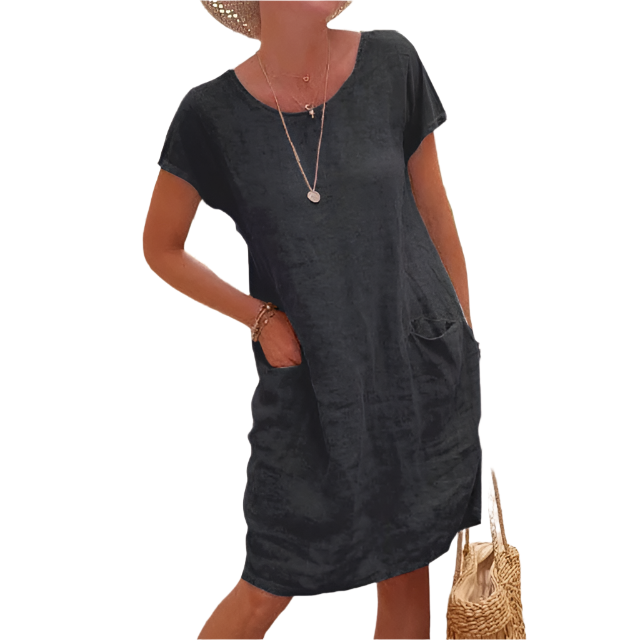 Vrouwen Ontspannen Jurk Luchtige Stof 0