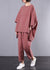 Vrouwen Plus Size Blouse en Broek Set in Ruitpatroon 3