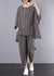 Vrouwen Plus Size Blouse en Broek Set in Ruitpatroon 5