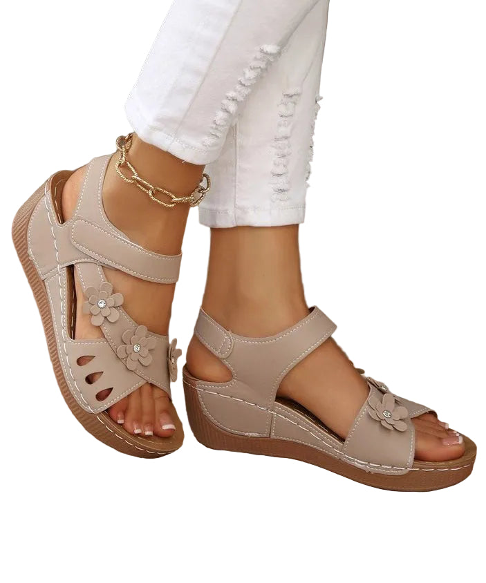 Vrouwen Sandalen Sleehak Bloemenstijl 0